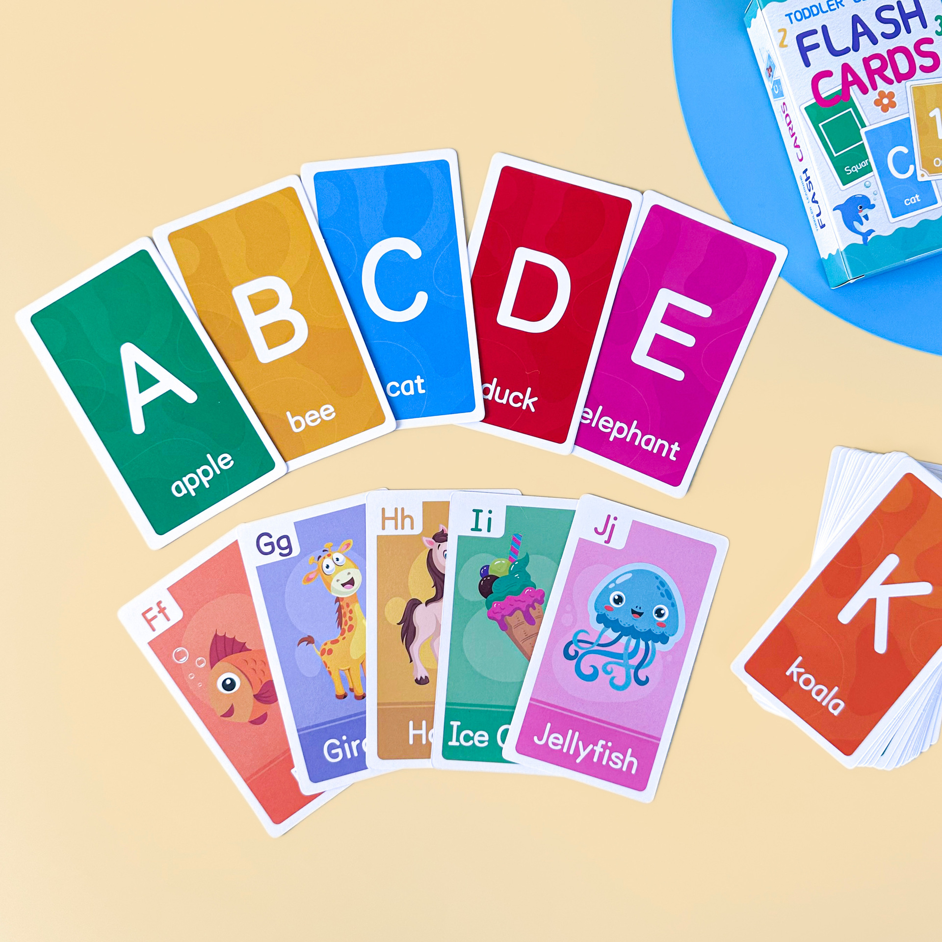 Kids Education Card - 58 Pcs ABC Alphabet Flashcards Montessori