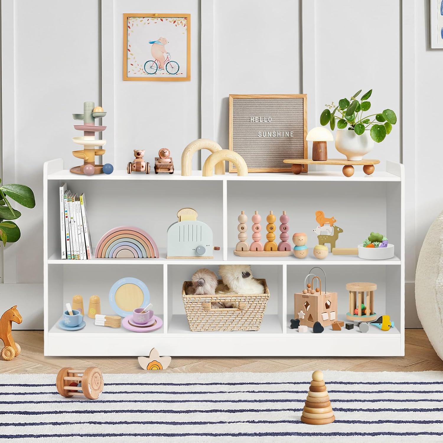 Montessori Shelf Toy - Wooden Toy Storage Organizer Montessori Shelf