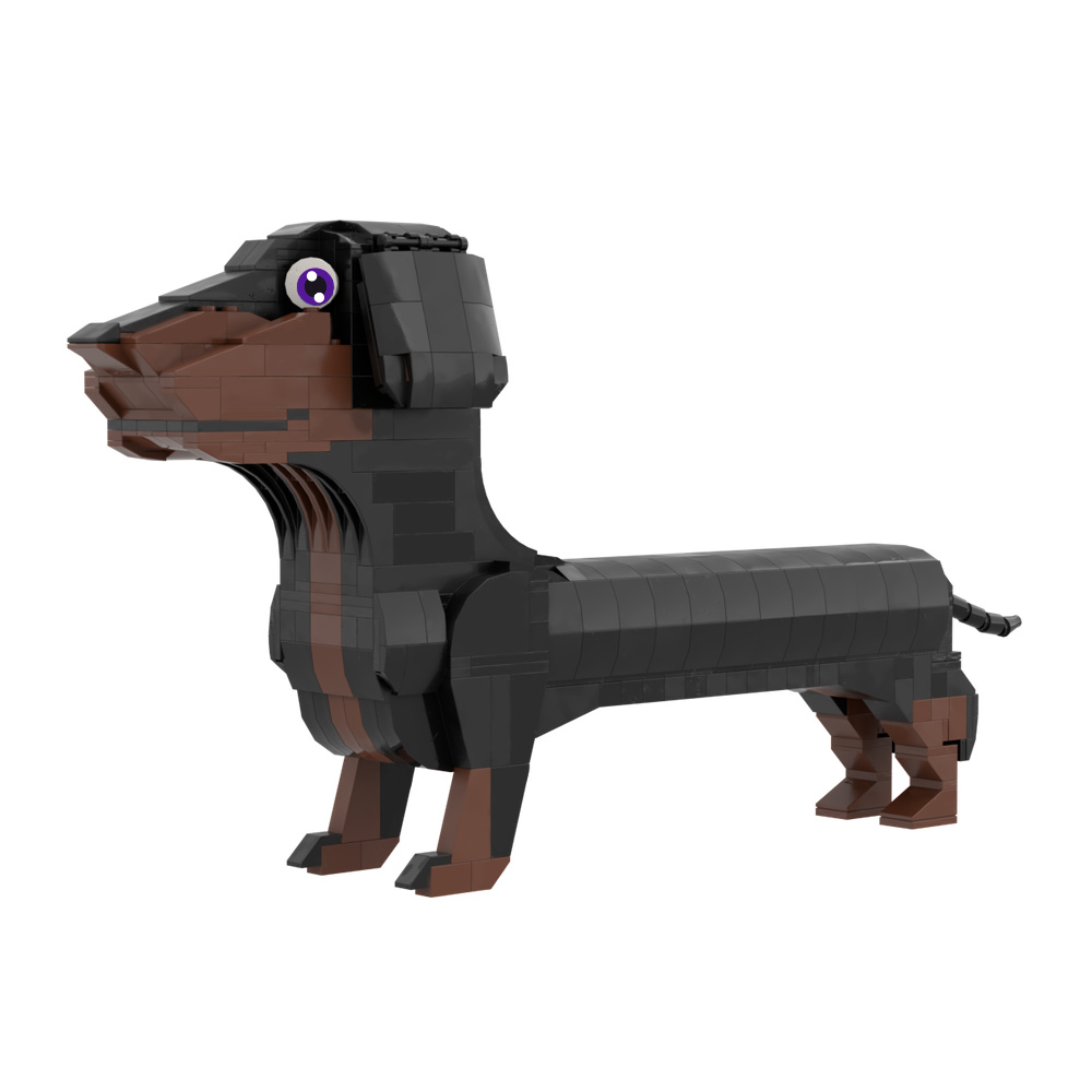 Kids Education In Germany - Gobricks MOC Germany Dachshund Building Blocks