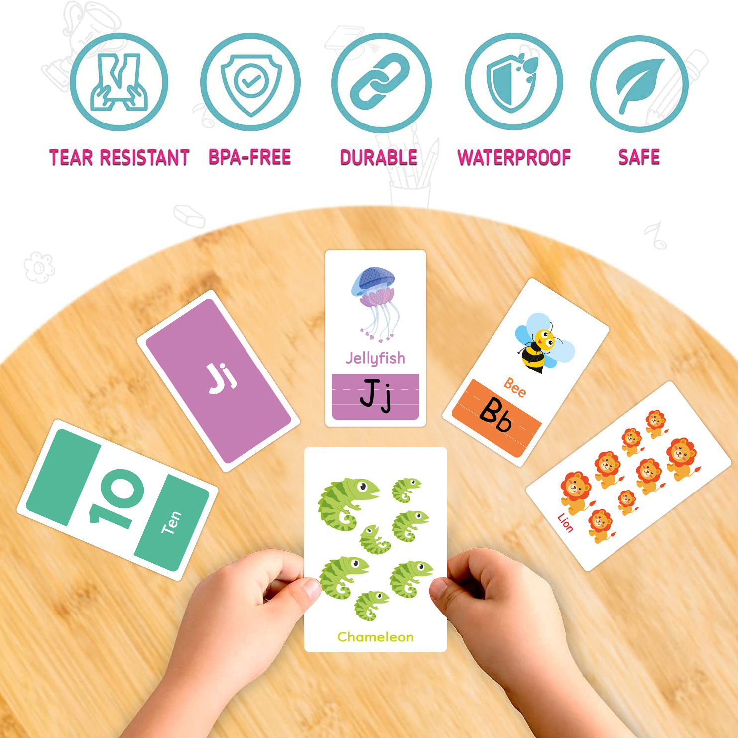 58 Pcs ABC Alphabet Flashcards - Kids Education Card 评论和价格