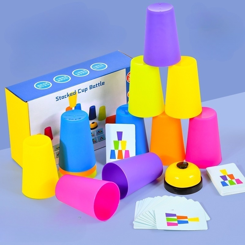 Montessori Toys Stack Cup Game - Kids Education Card 评论和价格