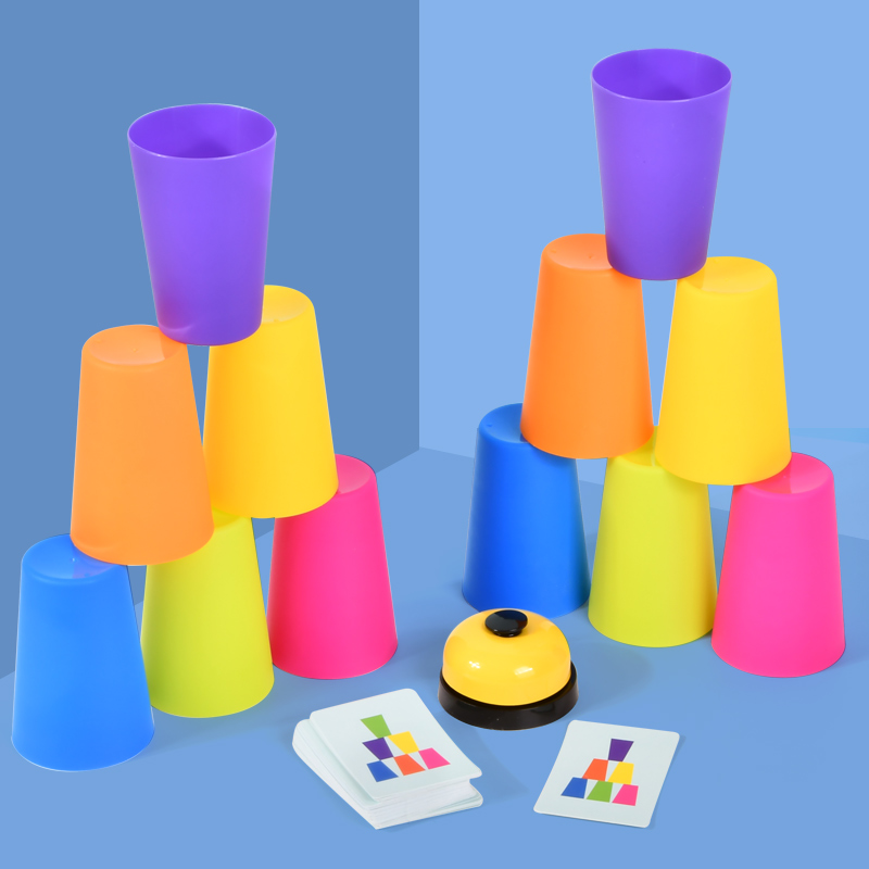Montessori Toys Stack Cup Game - Kids Education Card 评论和价格