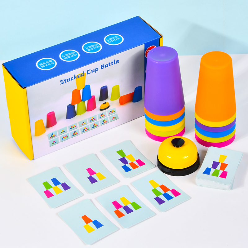 Montessori Toys Stack Cup Game - Kids Education Card 评论和价格