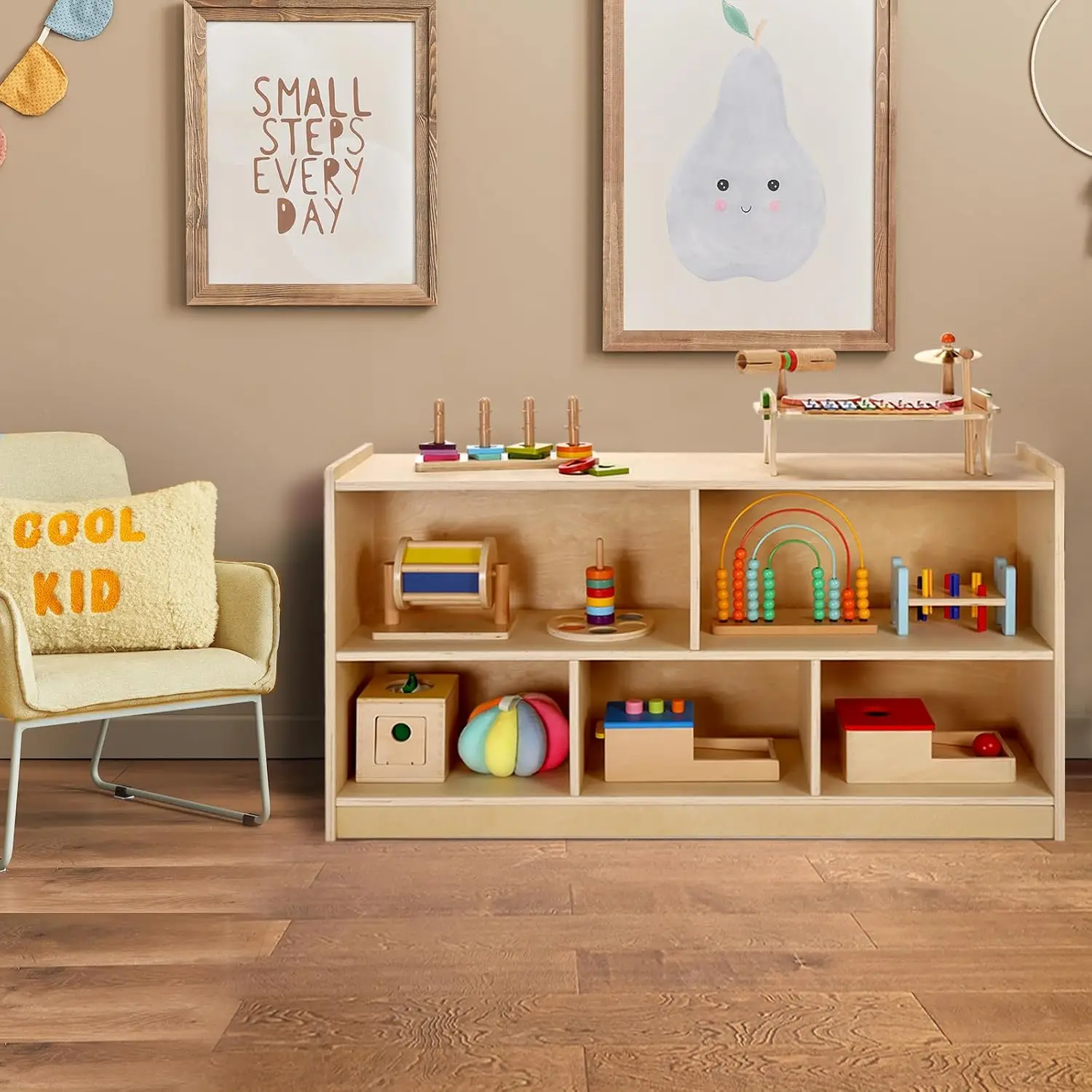 wingyz Wooden Storage Cabinet, - Montessori Shelf Toy 评论和价格