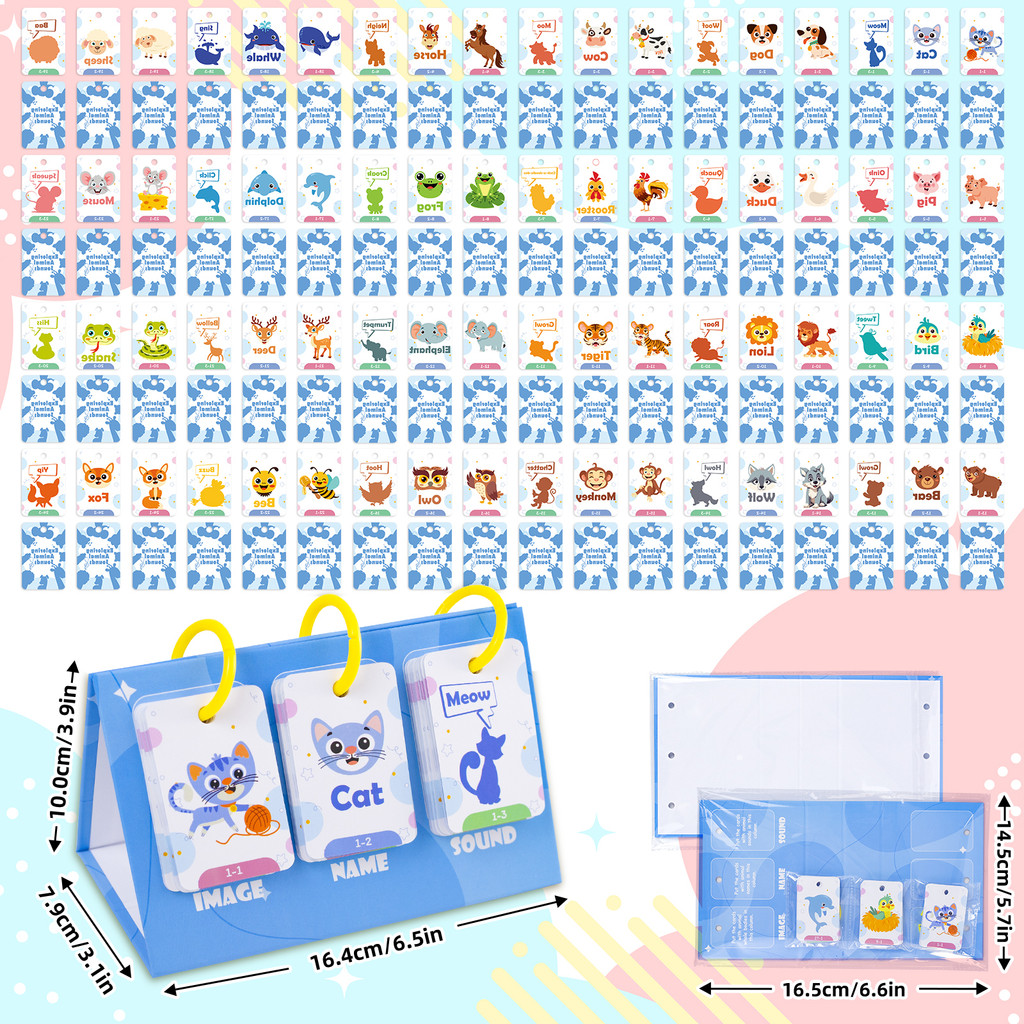 72Pcs Kids Learn Animal Sounds - Kids Education Card 评论和价格