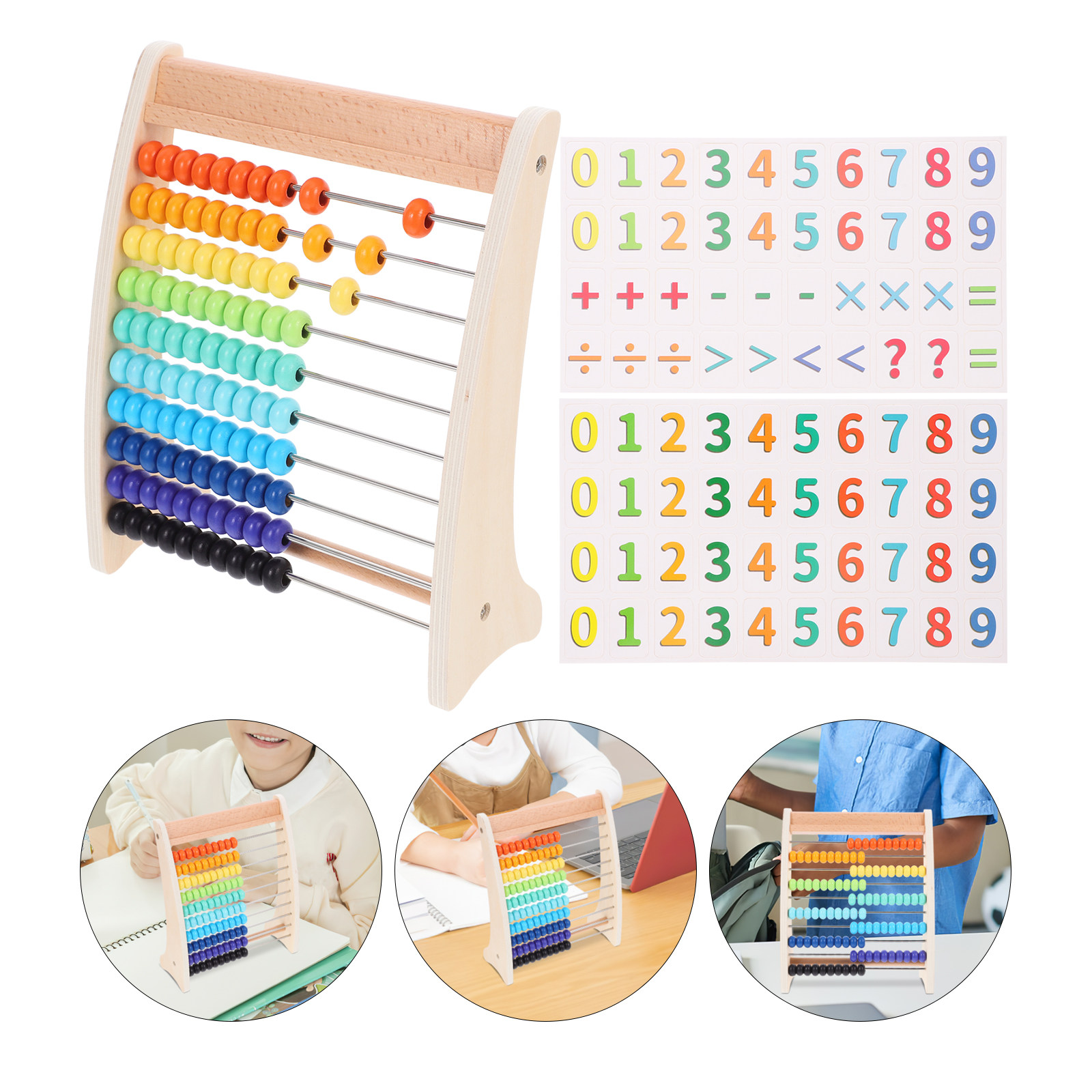 1Set Kids Educational Wooden A - Abacus Counting Bead 评论和价格