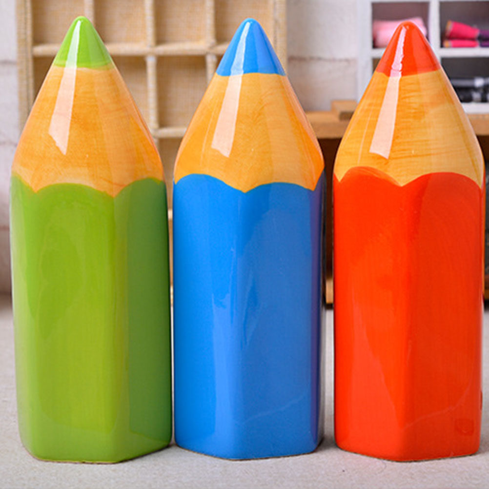 Ceramic Pencil Style Piggy Ban - Kids Education Savings 评论和价格