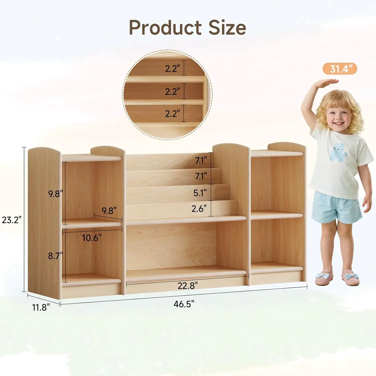 Montessori Shelf Bookshelf Toy - Montessori Shelf Toy 评论和价格