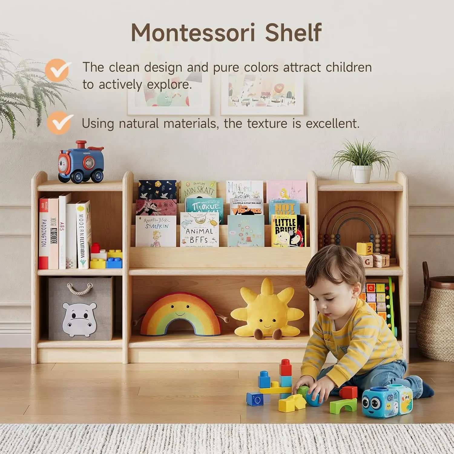 Montessori Shelf Bookshelf Toy - Montessori Shelf Toy 评论和价格