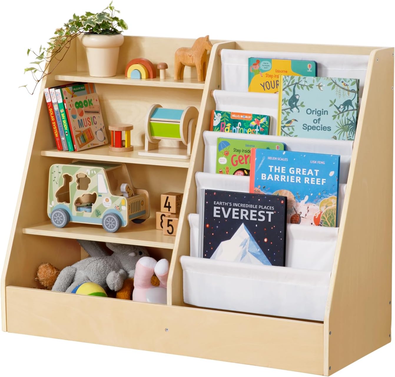 Montessori Bookshelf and Toy O - Montessori Shelf Toy 评论和价格