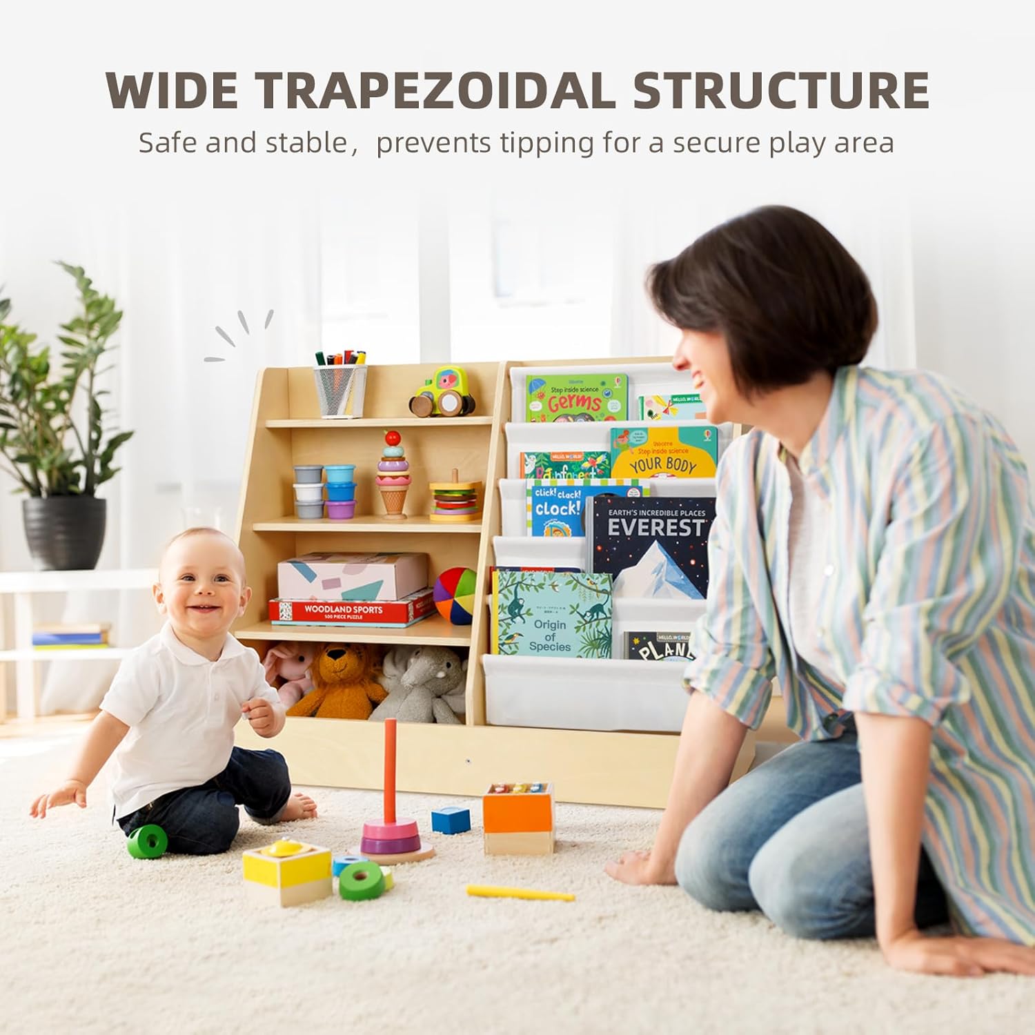 Montessori Bookshelf and Toy O - Montessori Shelf Toy 评论和价格