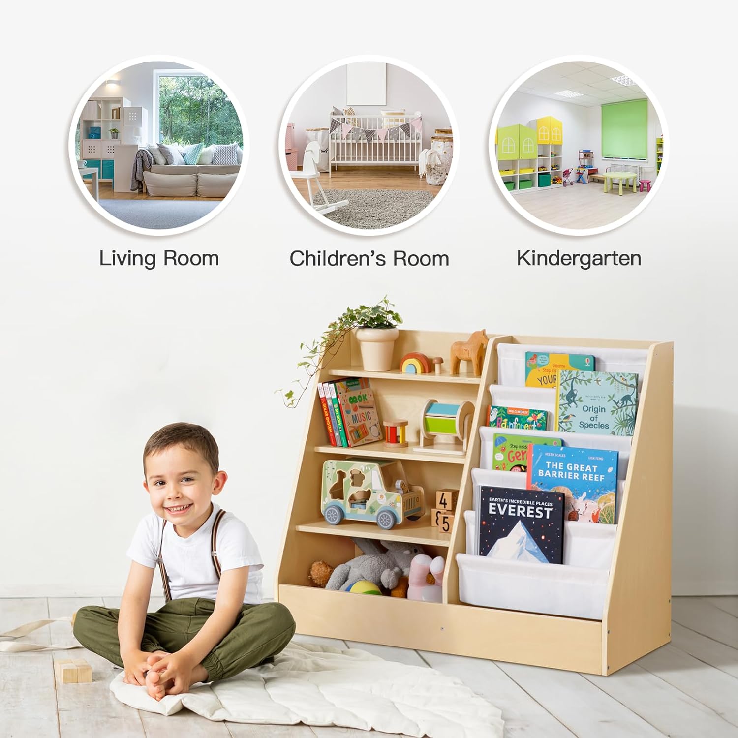 Montessori Bookshelf and Toy O - Montessori Shelf Toy 评论和价格
