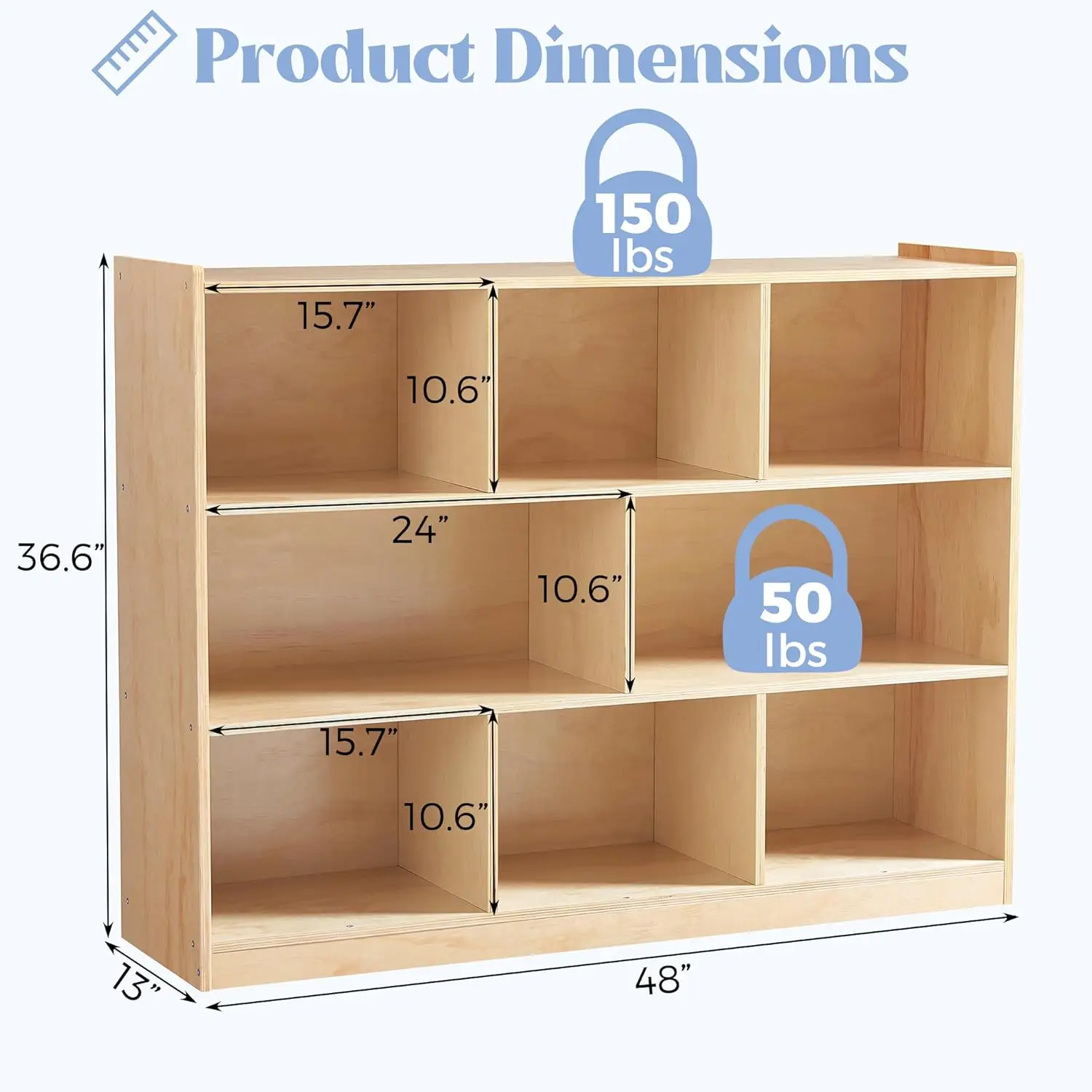 Montessori Shelf 8-Section Woo - Montessori Shelf Toy 评论和价格