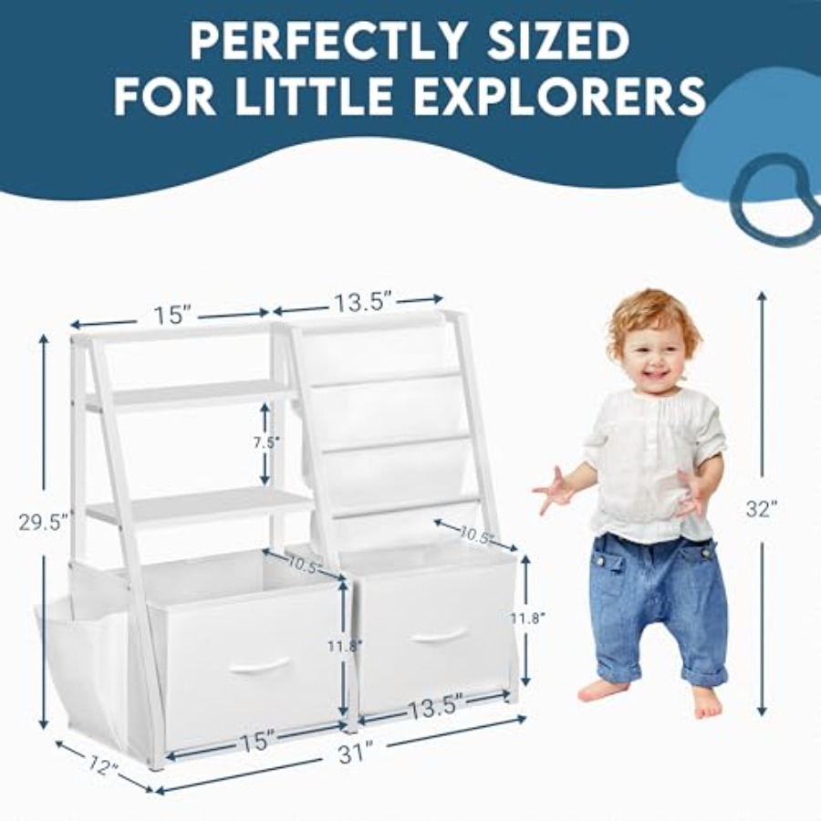Bookshelf and Toy Storage Book - Montessori Shelf Toy 评论和价格