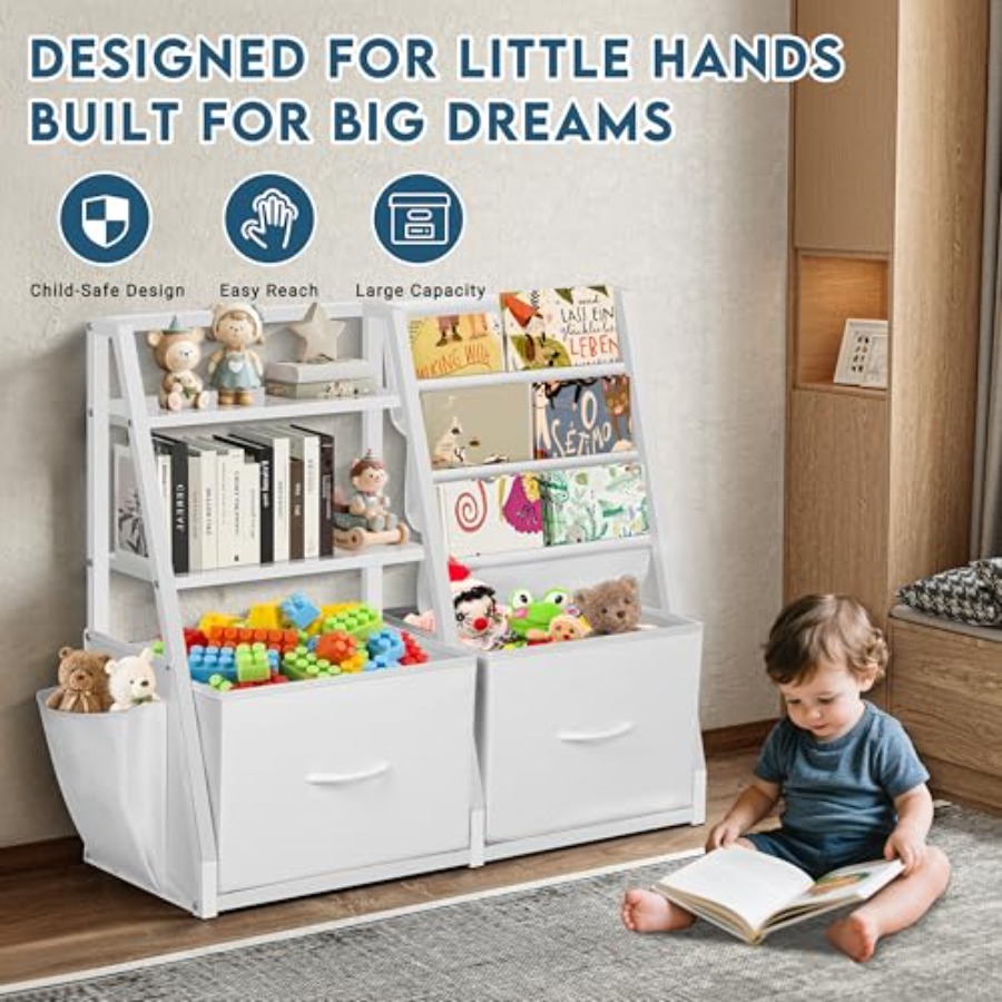 Bookshelf and Toy Storage Book - Montessori Shelf Toy 评论和价格