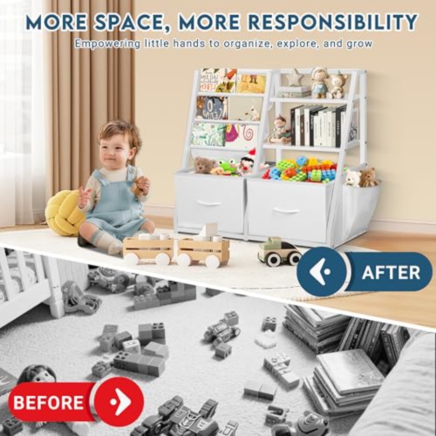 Bookshelf and Toy Storage Book - Montessori Shelf Toy 评论和价格