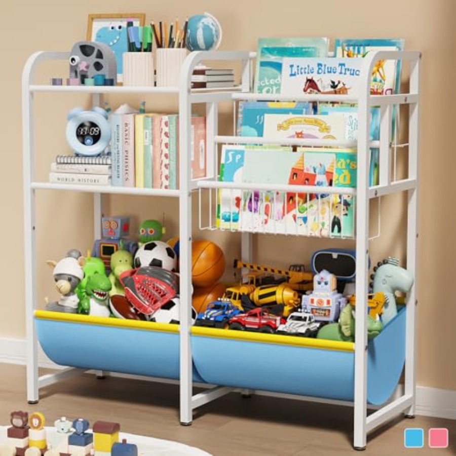 3 in 1 Bookshelf and Toy Stora - Montessori Shelf Toy 评论和价格