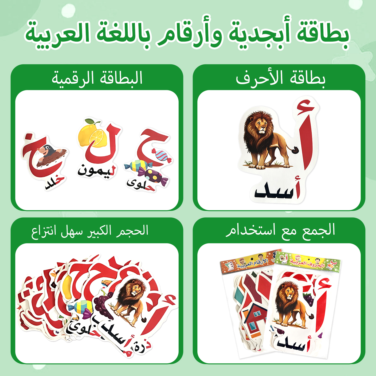 Arabic Alphabet And Number Fla - Kids Education Card 评论和价格