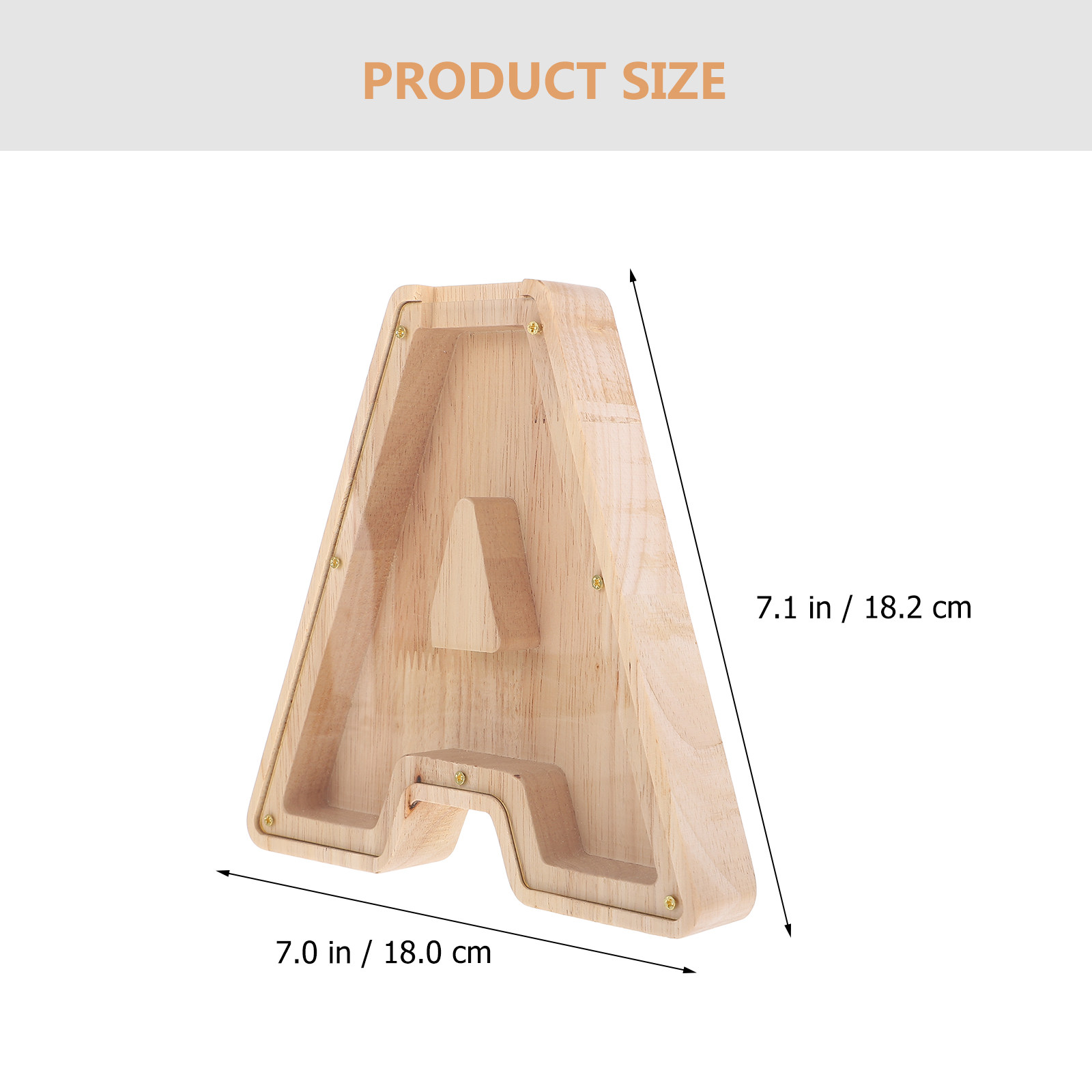 Alphabet Shaped Wooden Money B - Kids Education Savings 评论和价格