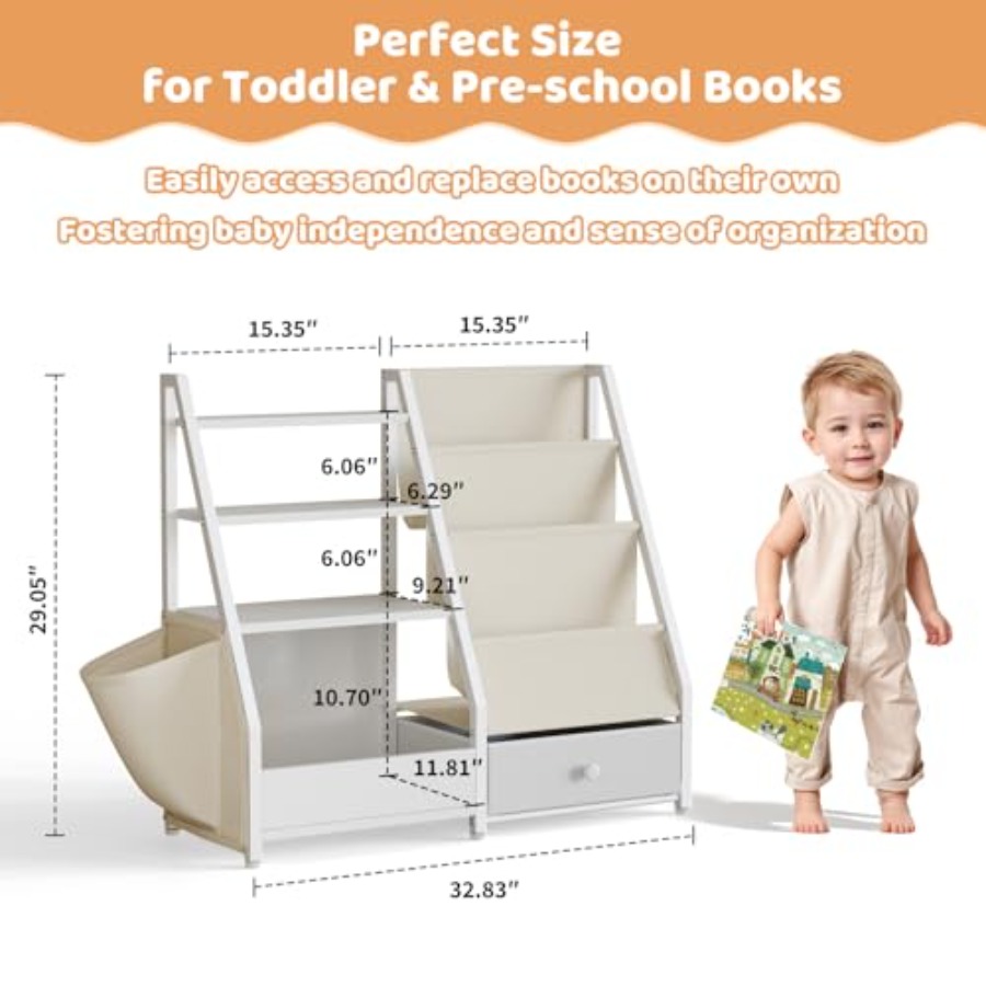 Bookshelf and Toy Storage - Bo - Montessori Shelf Toy 评论和价格