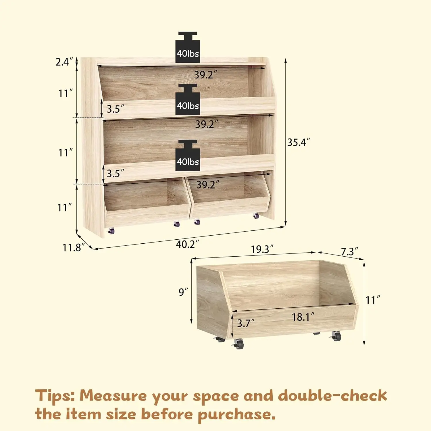 Toy Storage Organizer, 3 Tier  - Montessori Shelf Toy 评论和价格
