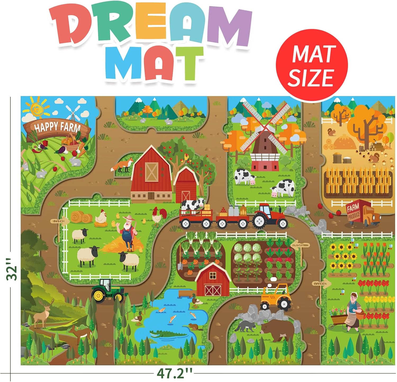 Kids Dream Mat Happy Farm Acti - Free Educational Games For Kids 评论和价格