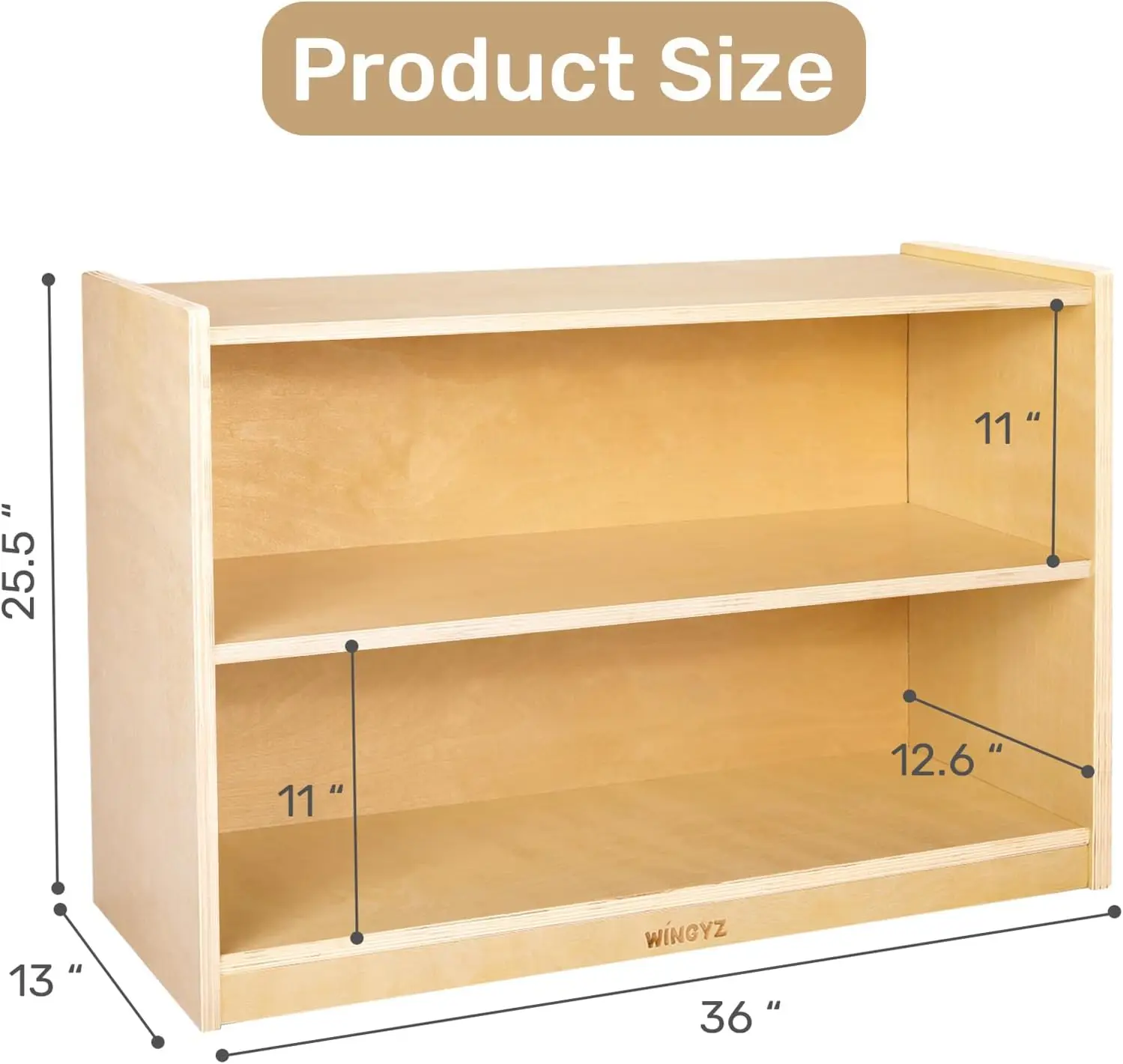Wooden Storage Cabinet, 2-Tier - Montessori Shelf Toy 评论和价格