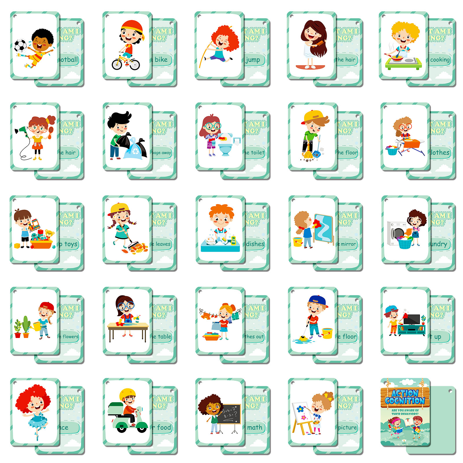 50Pcs/Set Cognition Learning C - Kids Education Card 评论和价格