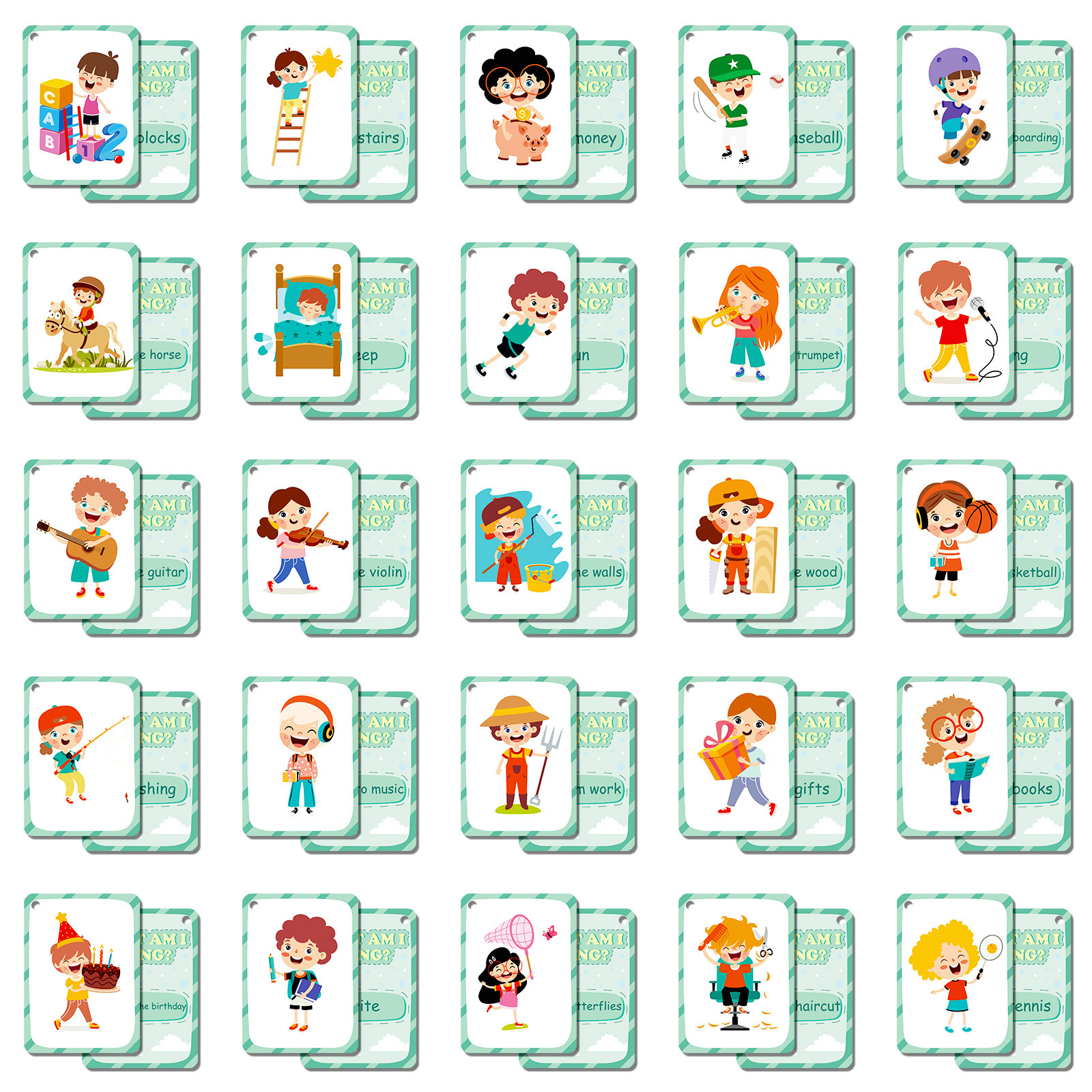 50Pcs/Set Cognition Learning C - Kids Education Card 评论和价格