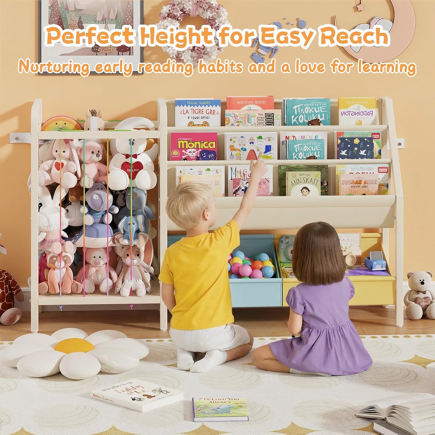 B5 Kids Bookshelf and Toy Stor - Montessori Shelf Toy 评论和价格