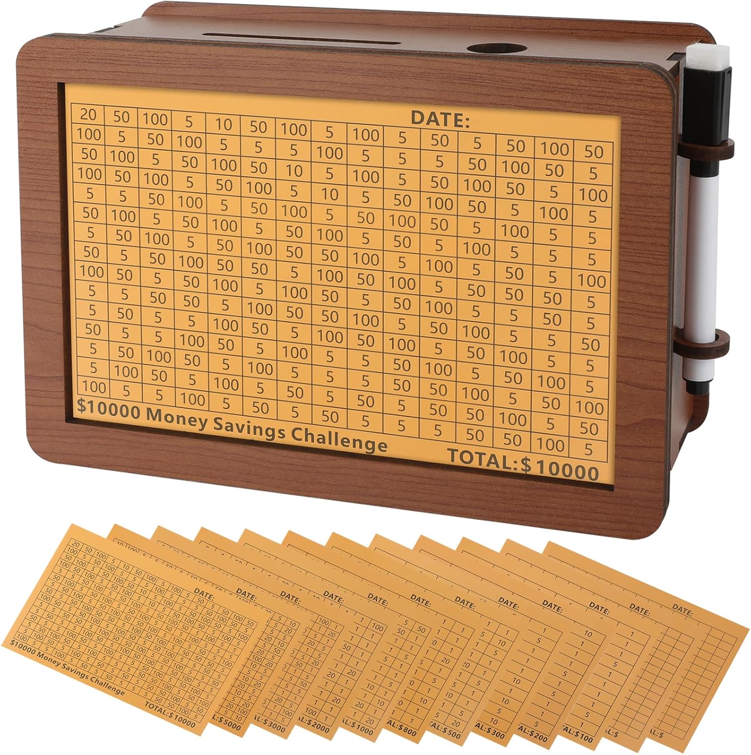 Reusable Wooden Money Saving B - Kids Education Savings 评论和价格